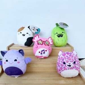 McDonald’s Happy Meal Squishmallows Lot Zumirez Pickle Leopard Bat